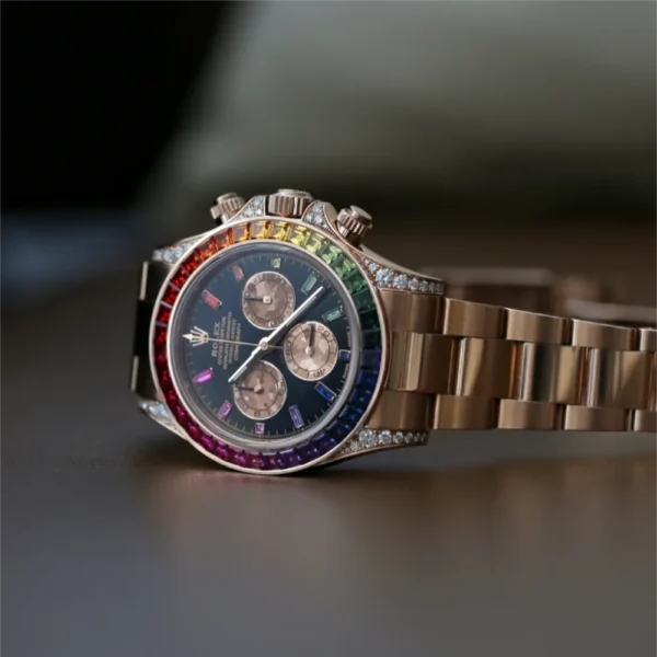 DAYTONA RAINBOW DIAMOND YELLOW GOLD STAINLESS STEEL 40MM 116598 RBOW - 图片 4