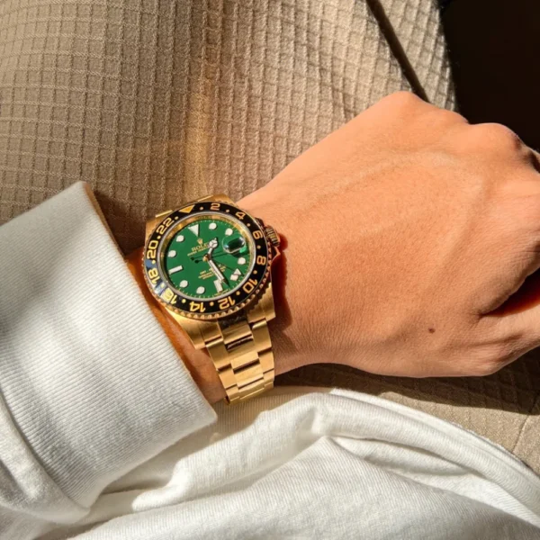 Rolex GMT-Master II Yellow Gold Automatic Green Dial Men's Watch 116718-LN-78208 - 图片 4