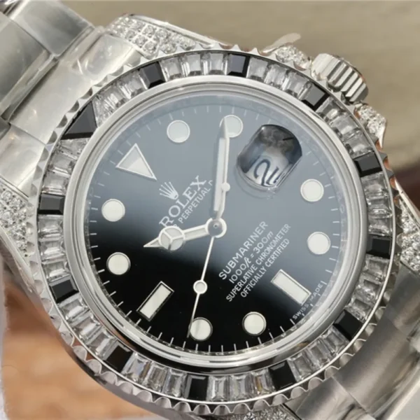 SUBMARINER SILVER BLACK DIAMOND 40MM 116759 SANR-74769Bril - 图片 6
