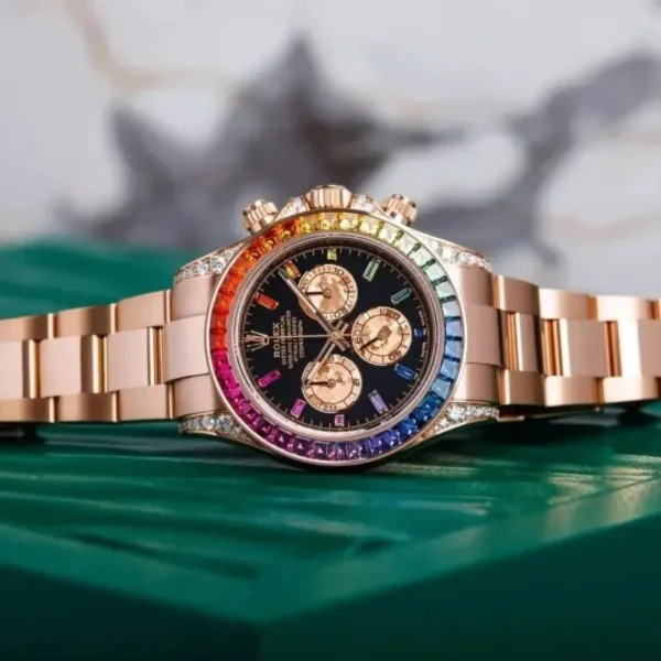 DAYTONA RAINBOW DIAMOND YELLOW GOLD STAINLESS STEEL 40MM 116598 RBOW - 图片 3