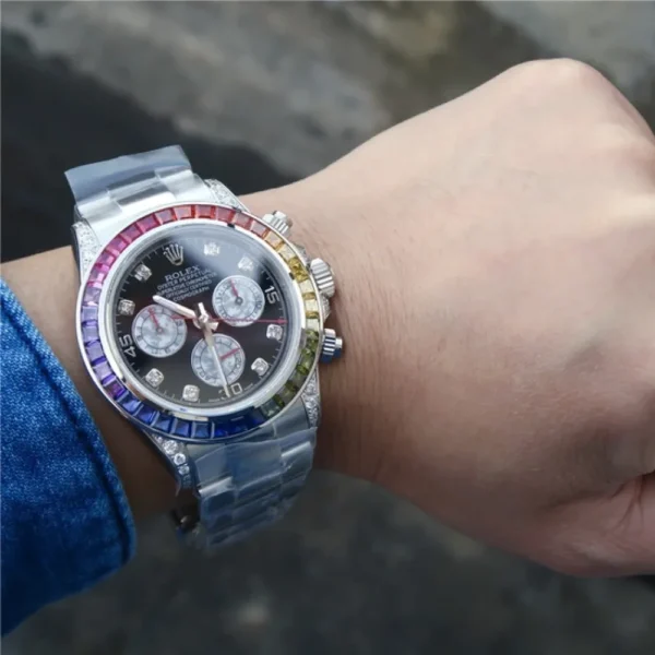 DAYTONA RAINBOW DIAMOND SILVER STAINLESS STEEL 40MM 116599 RBOW - 图片 5