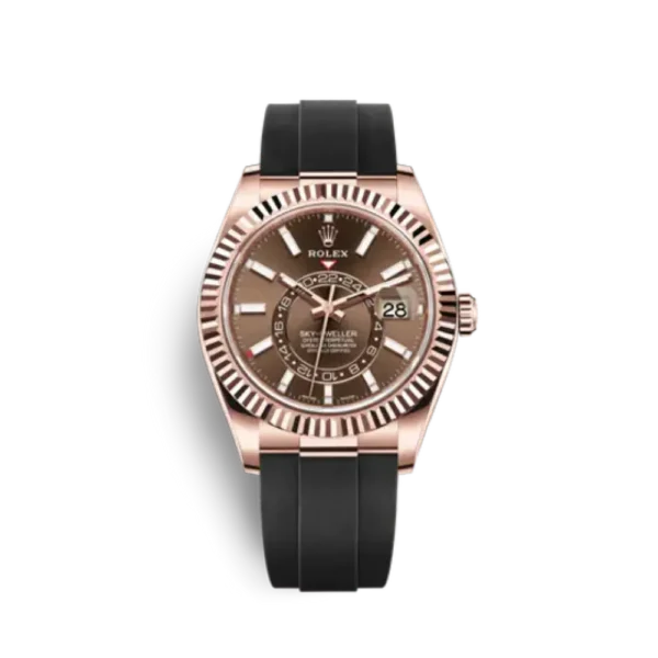 Rolex Sky-Dweller Oyster 42 mm Everose gold 326235-0005 New