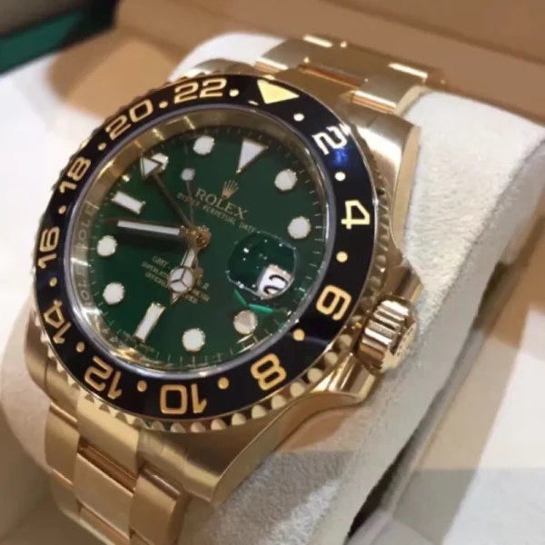 Rolex GMT-Master II Yellow Gold Automatic Green Dial Men's Watch 116718-LN-78208 - 图片 2