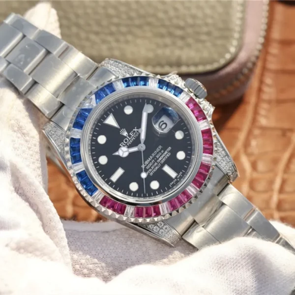 SUBMARINER SILVER BLUE / RED DIAMOND 40MM 116759 SAru-78209 - 图片 3