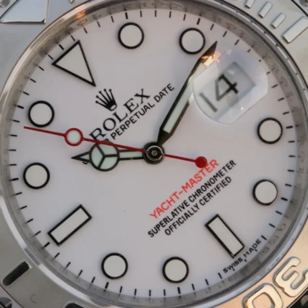YACHT MASTER 1 PURE SILVER ( WHITE DIAL ) STAIN 168622-78750LESS STEEL 40MM - 图片 2