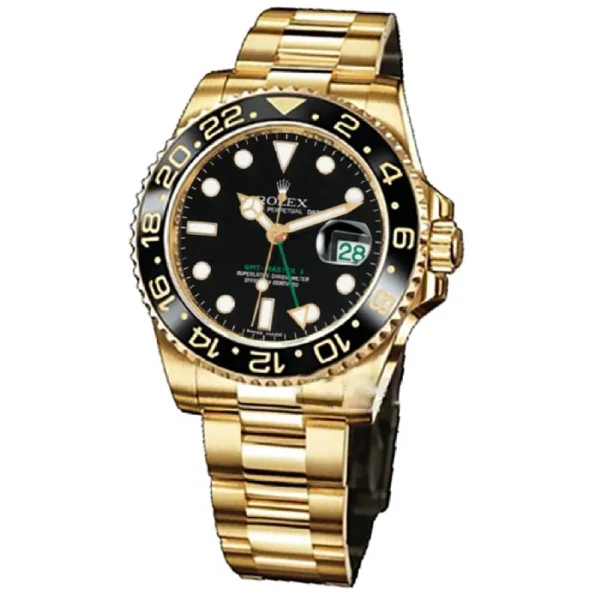 Rolex GMT-Master II Yellow Gold Automatic Green Dial Men's Watch 116718-LN-78208