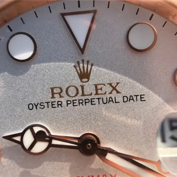 YACHT MASTER 1 BAYMAX ROSE GOLD MIX WHITE RUBBER STRAP 40MM 116655-Oysterflex Bracelet white - 图片 8