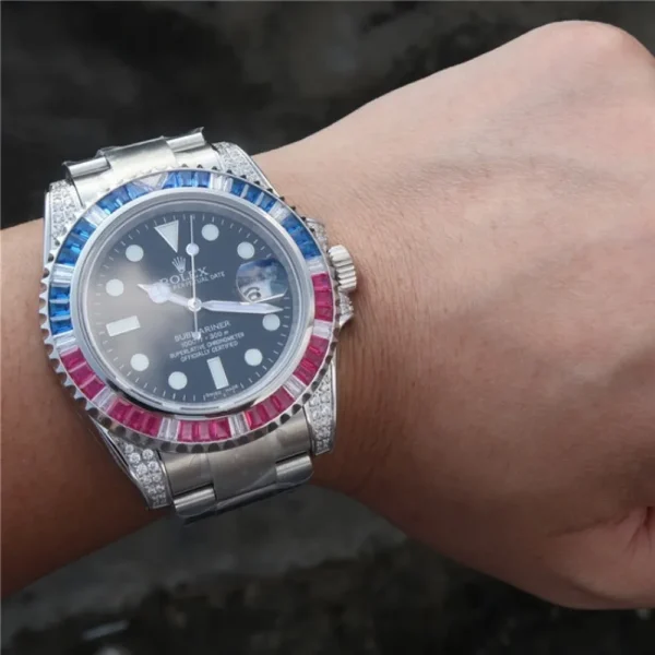 SUBMARINER SILVER BLUE / RED DIAMOND 40MM 116759 SAru-78209 - 图片 5