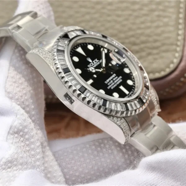 SUBMARINER SILVER BLACK DIAMOND 40MM 116759 SANR-74769Bril - 图片 4