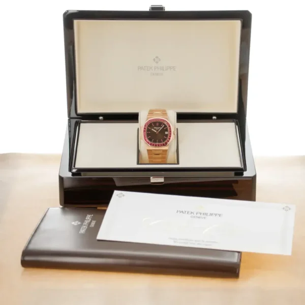 Patek Philippe Nautilus Rose Gold Brown Ruby Dial 40mm Ruby Bezel 5723/112R-001 - BRAND NEW - 图片 7