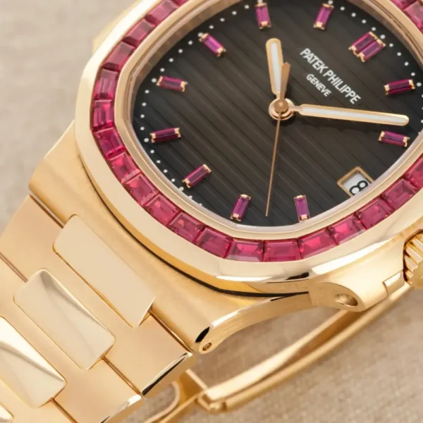 Patek Philippe Nautilus Rose Gold Brown Ruby Dial 40mm Ruby Bezel 5723/112R-001 - BRAND NEW - 图片 4