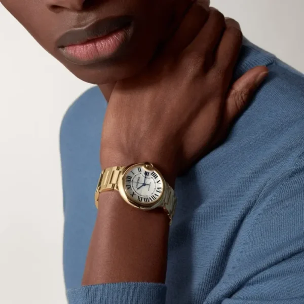 BALLON BLEU DE CARTIER WATCH 36 mm, mechanical movement with automatic winding, yellow gold - 图片 3
