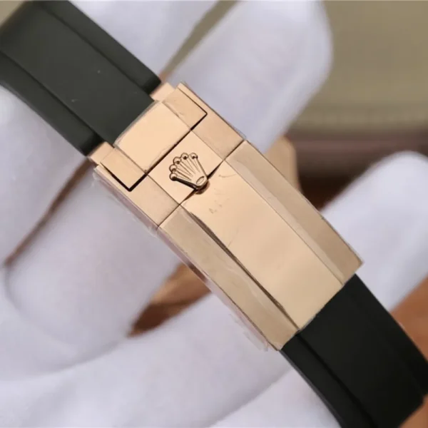 YACHT MASTER 1 GOLDEN DIAMOND DIAL RUBBER STRAP 40MM m126655-0005 - 图片 7