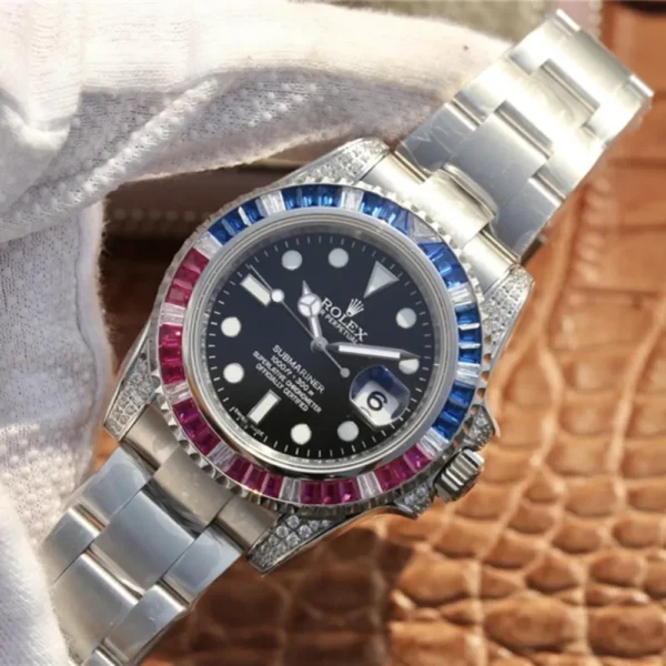 SUBMARINER SILVER BLUE / RED DIAMOND 40MM 116759 SAru-78209 - 图片 2