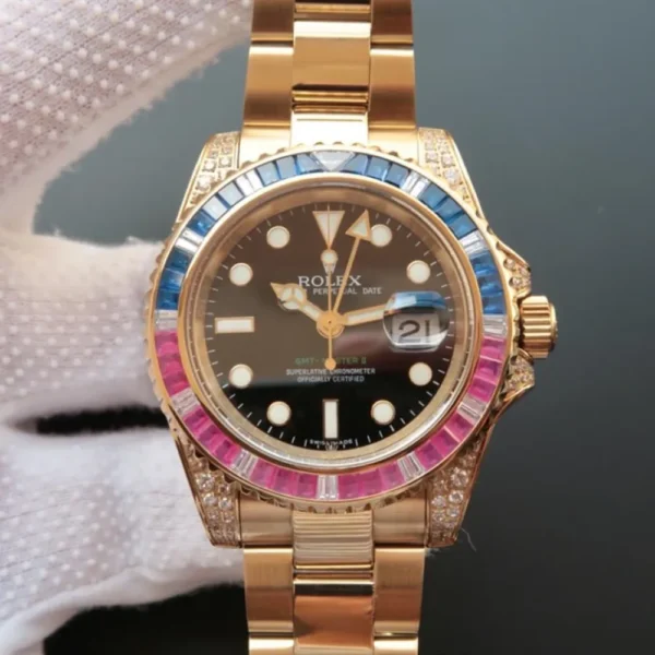 GMT MASTER 2 GOLDEN RAINBOW DIAMOND 40MM 116758 SAru-78208 - 图片 3