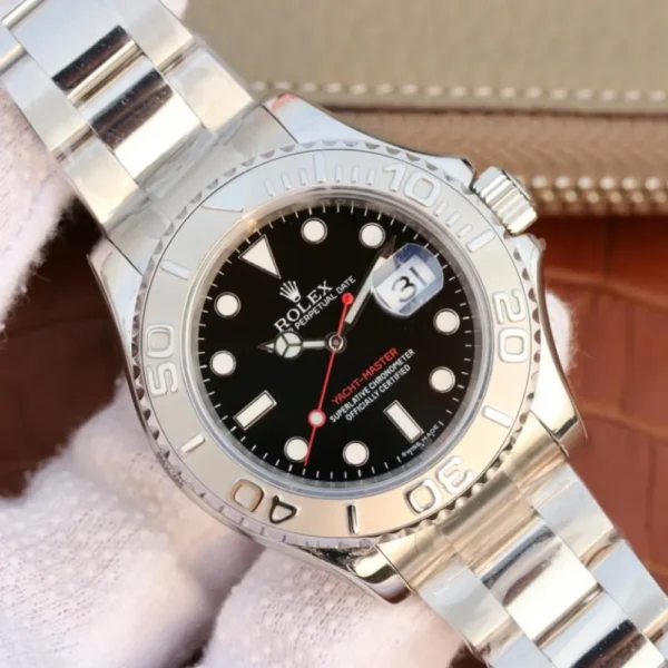 YACHT MASTER 1 PURE SILVER ( BLACK DIAL ) STAINLESS STEEL 40MM M126622 - 图片 4