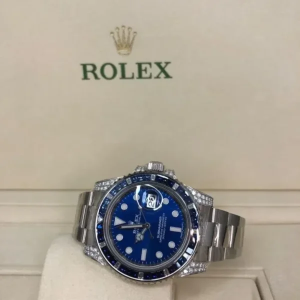 Rolex Submariner Date 116659 SABR 18k White Gold Diamonds Sapphires UNWORN - 图片 7
