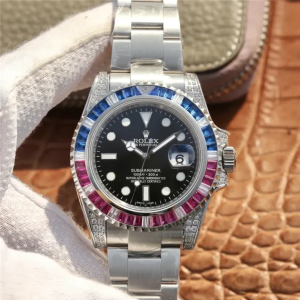 SUBMARINER SILVER BLUE / RED DIAMOND 40MM 116759 SAru-78209 - 图片 6