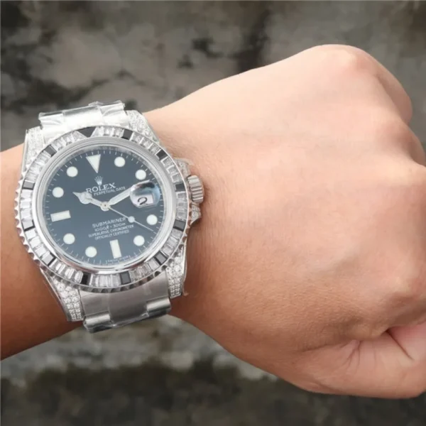 SUBMARINER SILVER BLACK DIAMOND 40MM 116759 SANR-74769Bril - 图片 7
