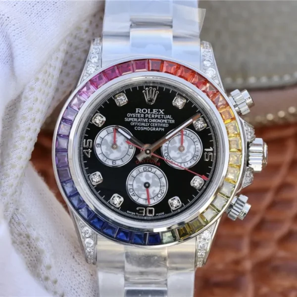 DAYTONA RAINBOW DIAMOND SILVER STAINLESS STEEL 40MM 116599 RBOW - 图片 3