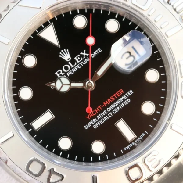 YACHT MASTER 1 PURE SILVER ( BLACK DIAL ) STAINLESS STEEL 40MM M126622 - 图片 2