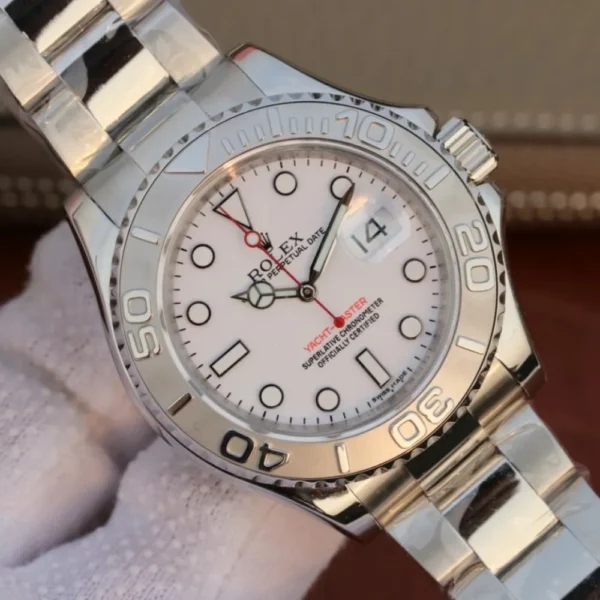 YACHT MASTER 1 PURE SILVER ( WHITE DIAL ) STAIN 168622-78750LESS STEEL 40MM - 图片 3