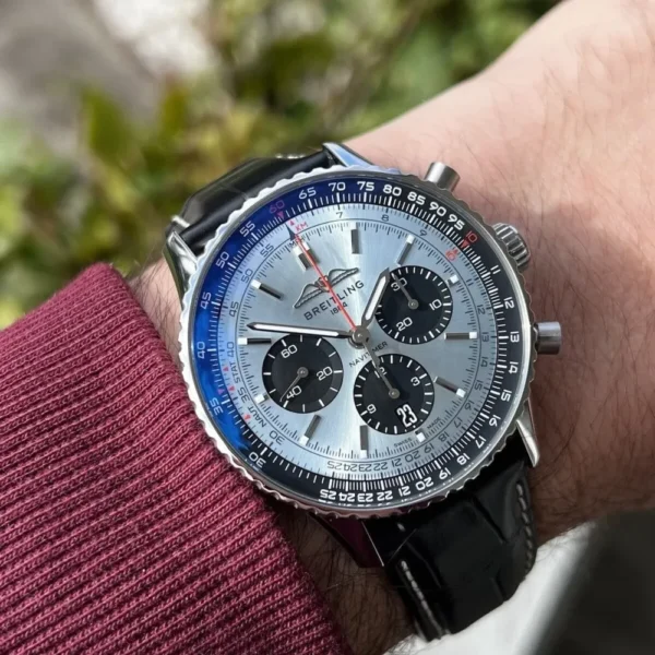 Breitling Navitimer B01 Chronograph Ice Blue Dial 43 AB0138241C1P1 - 图片 6